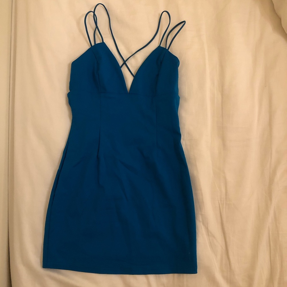 Revolve Super down brand new blue dress